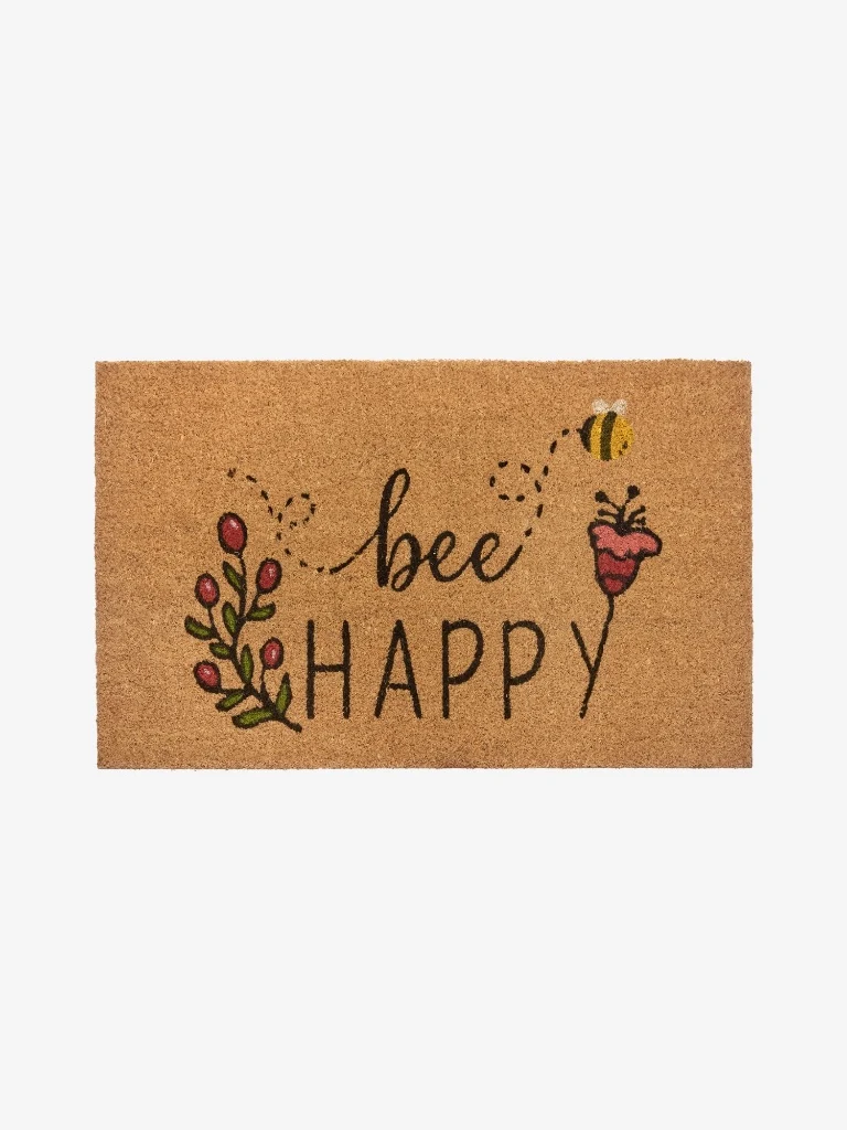 Fußmatte Außen Innen Bee Happy Beige