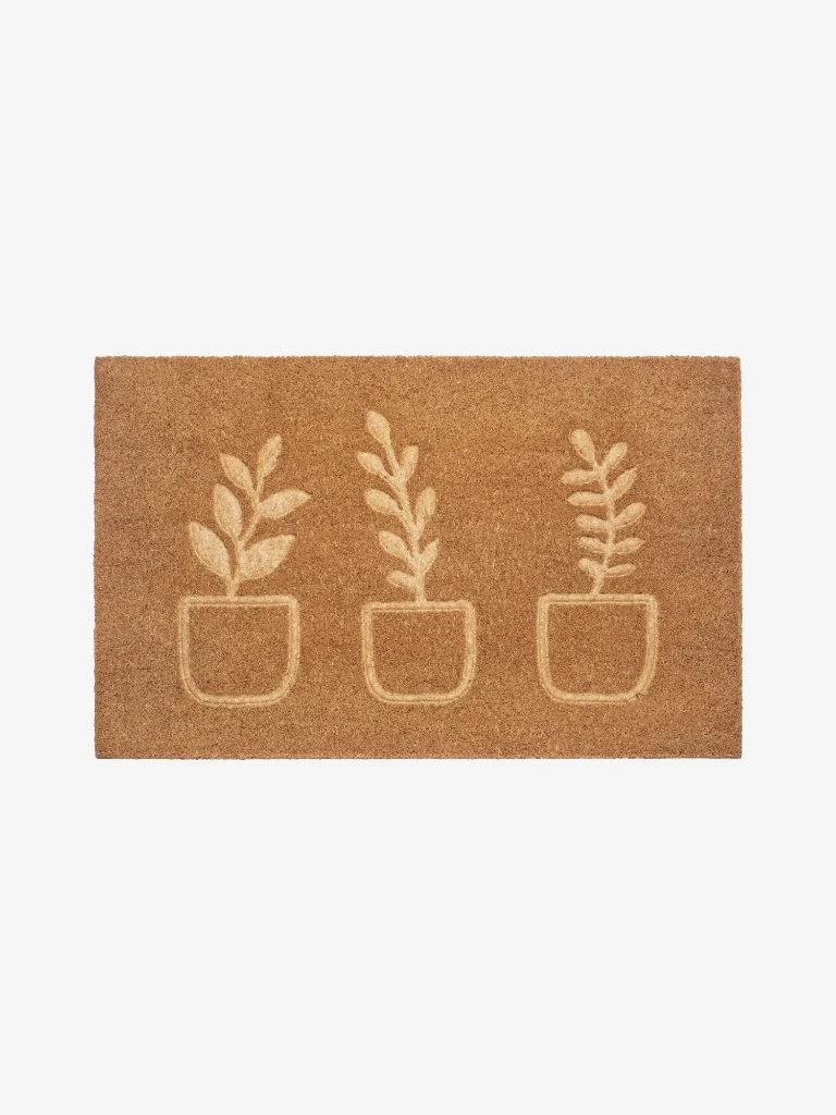 Fußmatte Außen Innen Blumentopf Beige