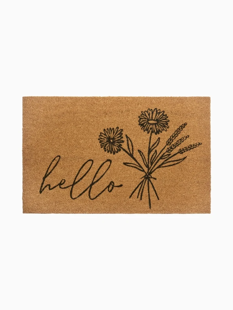 Fußmatte Außen Innen Hello Beige
