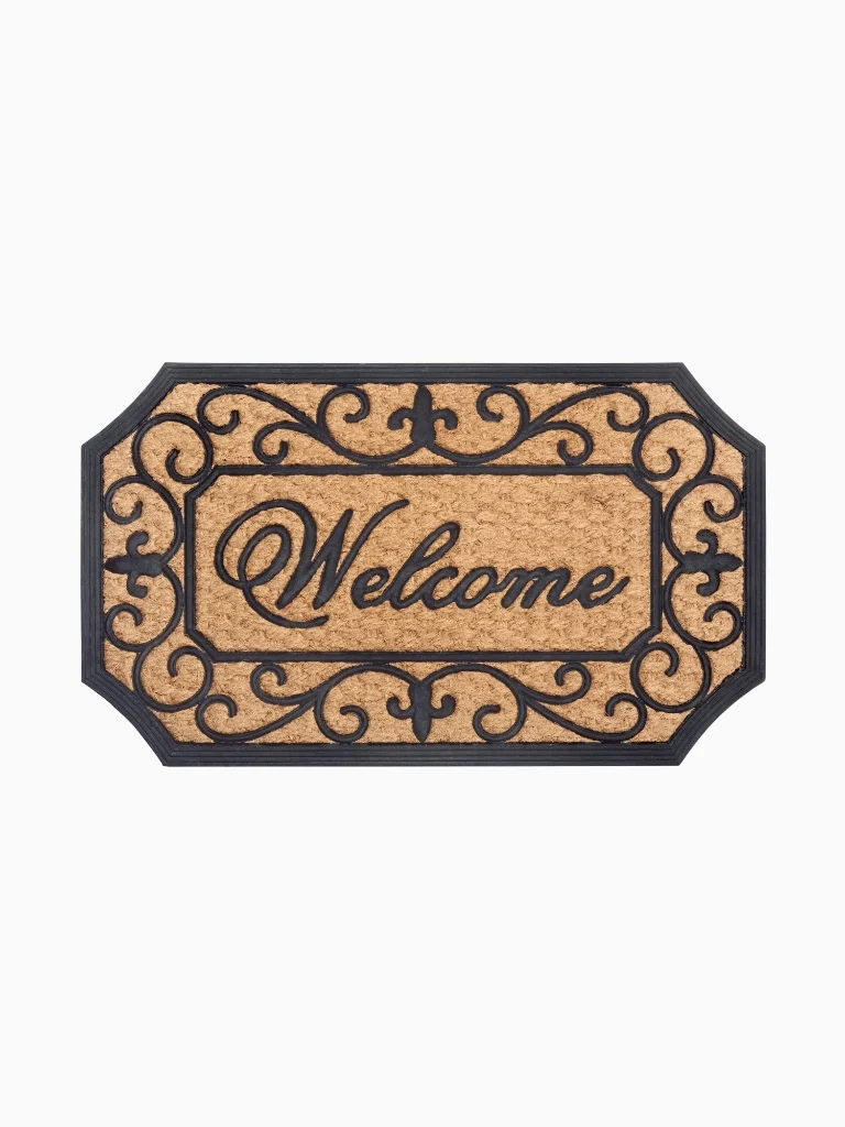 Fußmatte Außen Innen Welcome Beige