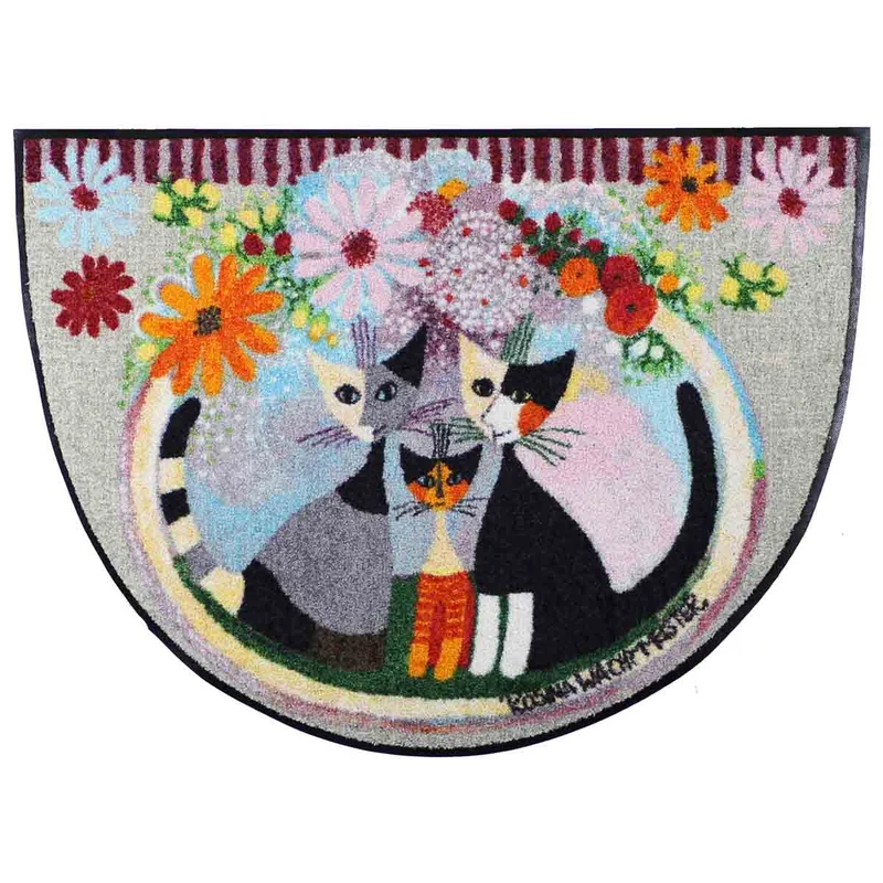 Fußmatte 60x85 Rosina Wachtmeister Famiglia con fiore halbrund