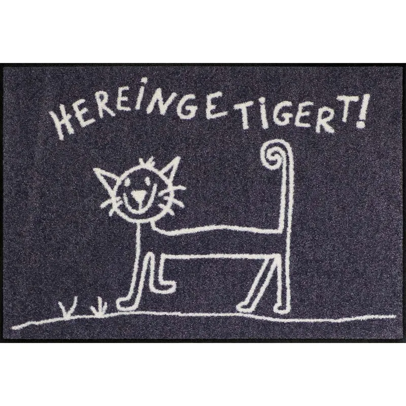 Fußmatte 50x75 Hereingetigert grau
