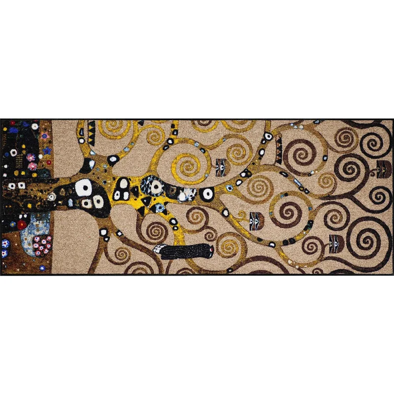 Teppichläufer 75x190 Klimt Lebensbaum beige