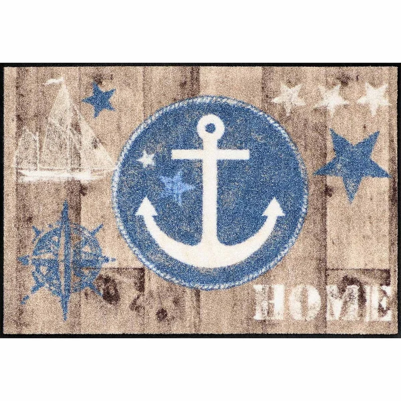 Fußmatte 50x75 Anchor Wood blau