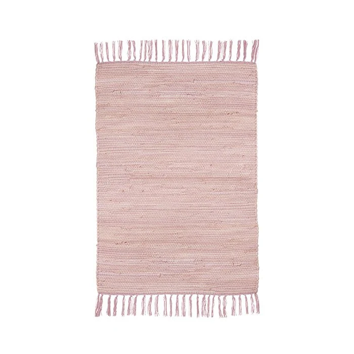 Kleiner Chindi-Teppich in Hellrosa