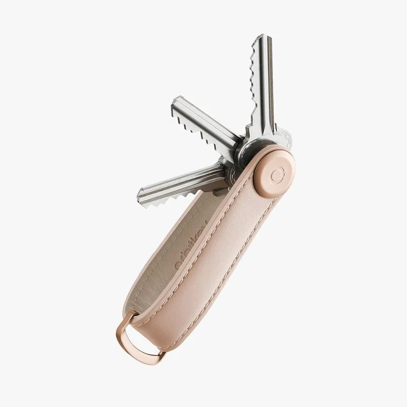 ORBITKEY 2.0 Schlüssel-Organizer aus blassem Leder