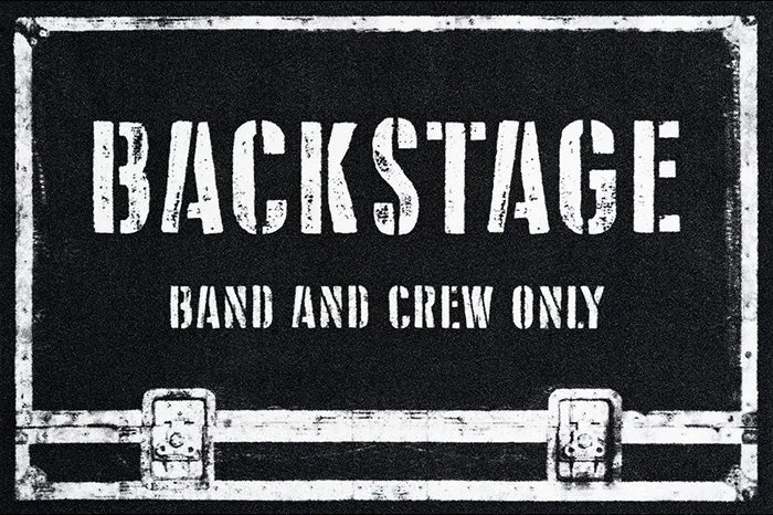 Backstage Fußmatte Band and Crew Only
