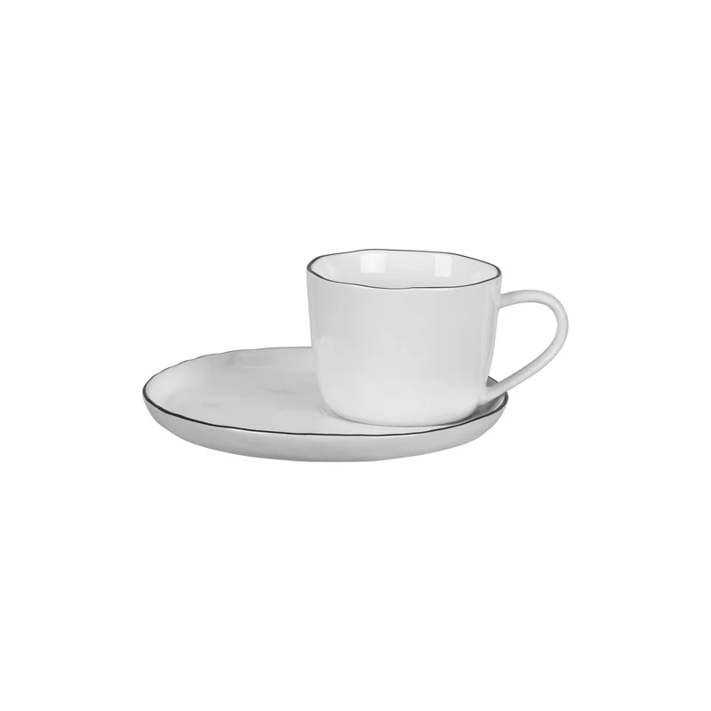 BROSTE COPENHAGEN Nordic Salt Tasse mit Untertasse