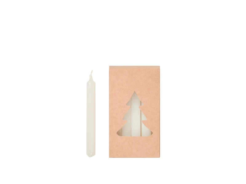 BROSTE COPENHAGEN Glossy Christbaumkerze White