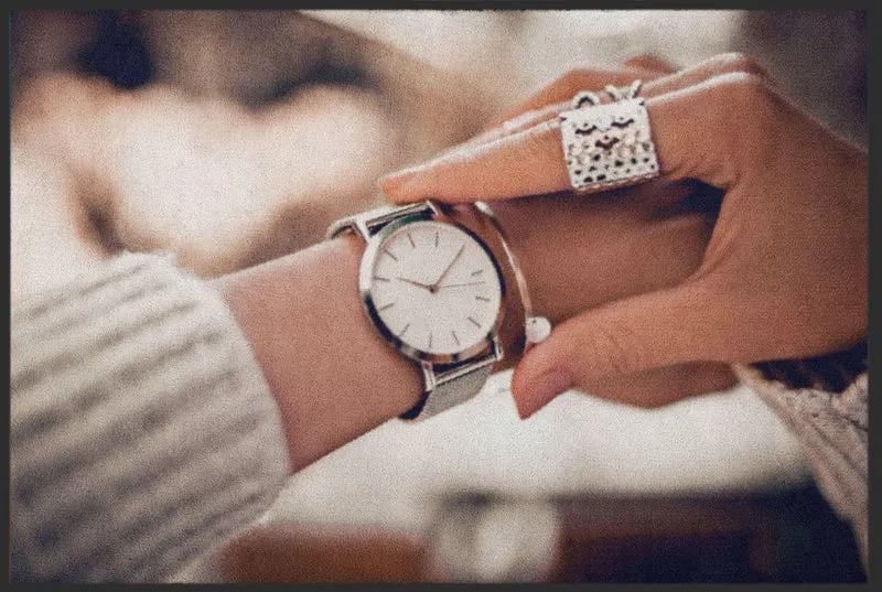 Fussmatte Uhr 6308