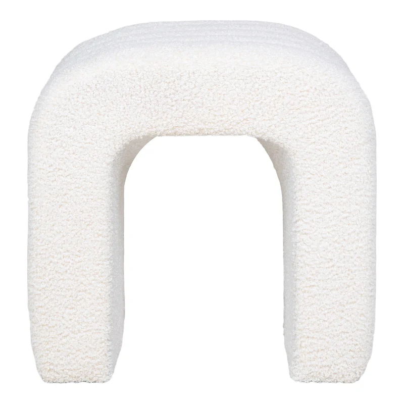 Pouf Colma Teddy Weiß