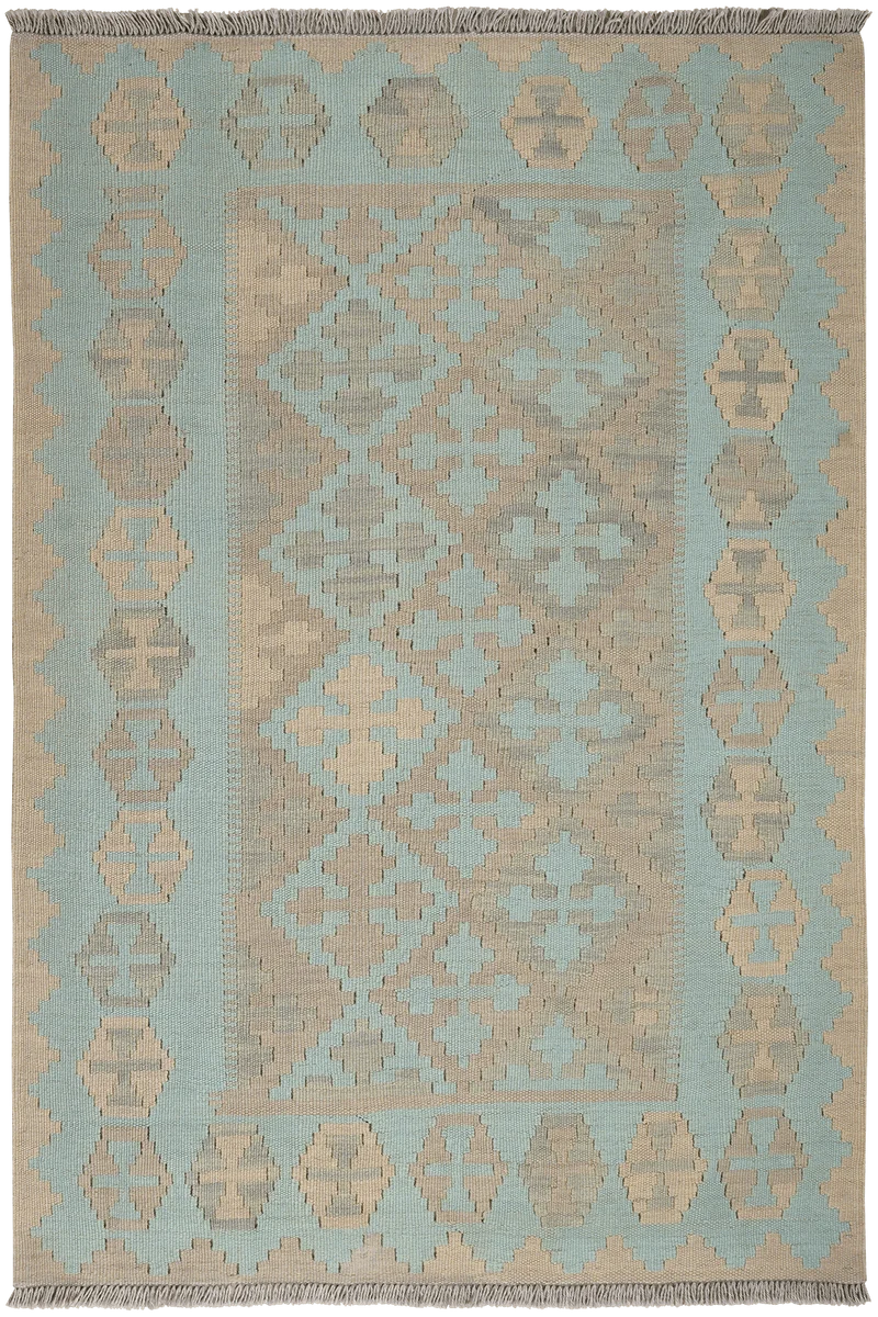 Kelim Gashgai · Handgewebt – Grün, 154x104 cm