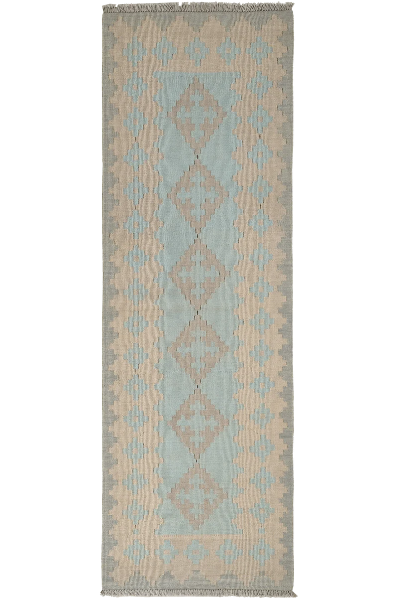 Kelim Gashgai · Handgewebt – Türkis, 192x61 cm
