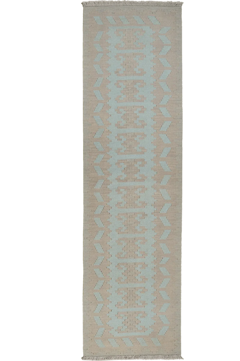 Kelim Gashgai · Handgewebt – Türkis, 202x57 cm
