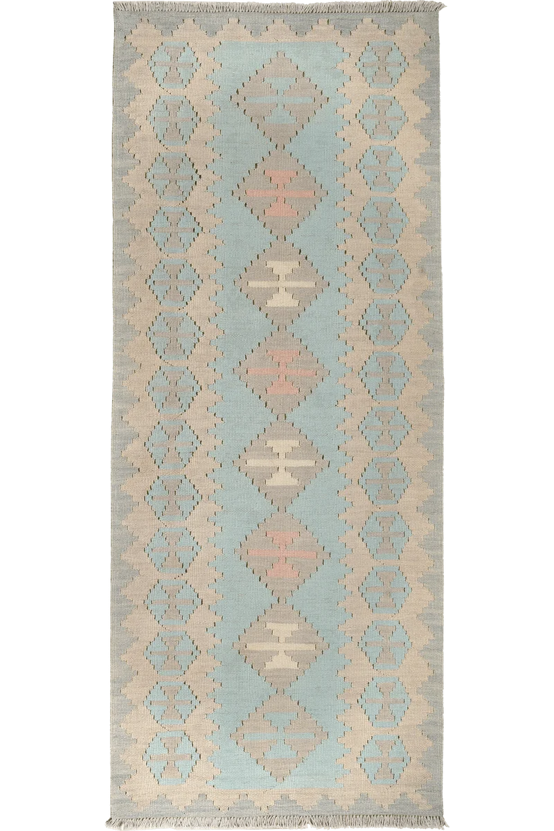 Kelim Gashgai · Handgewebt – Grün, 197x80 cm