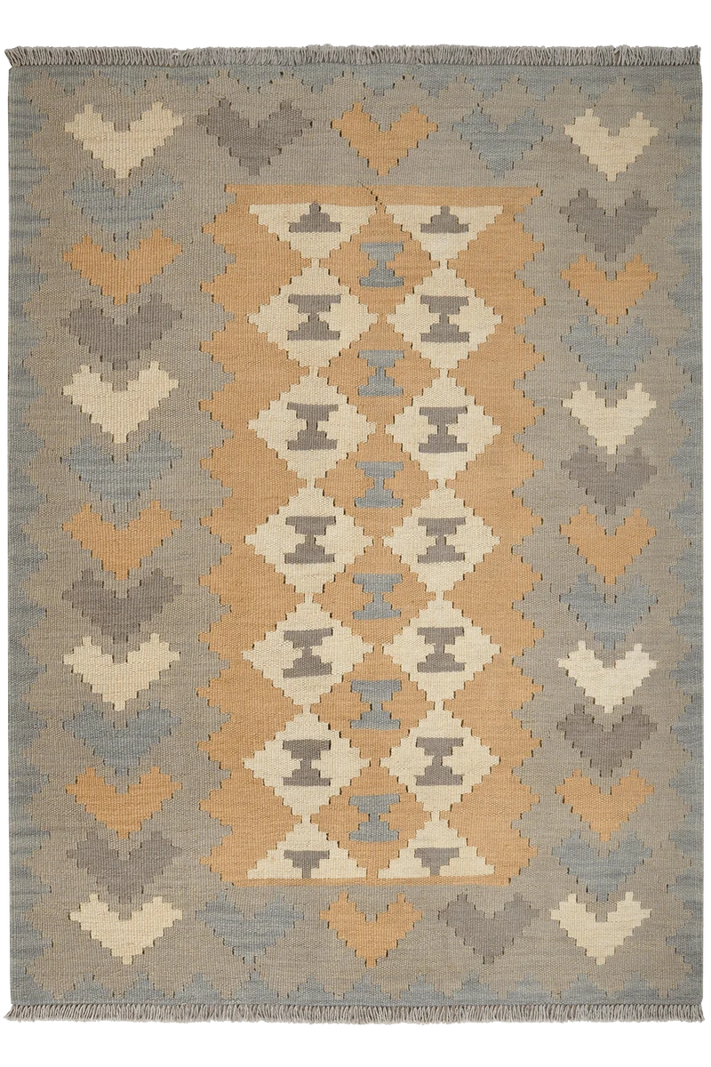 Kelim Gashgai · Handgewebt – Beige, 166x120 cm