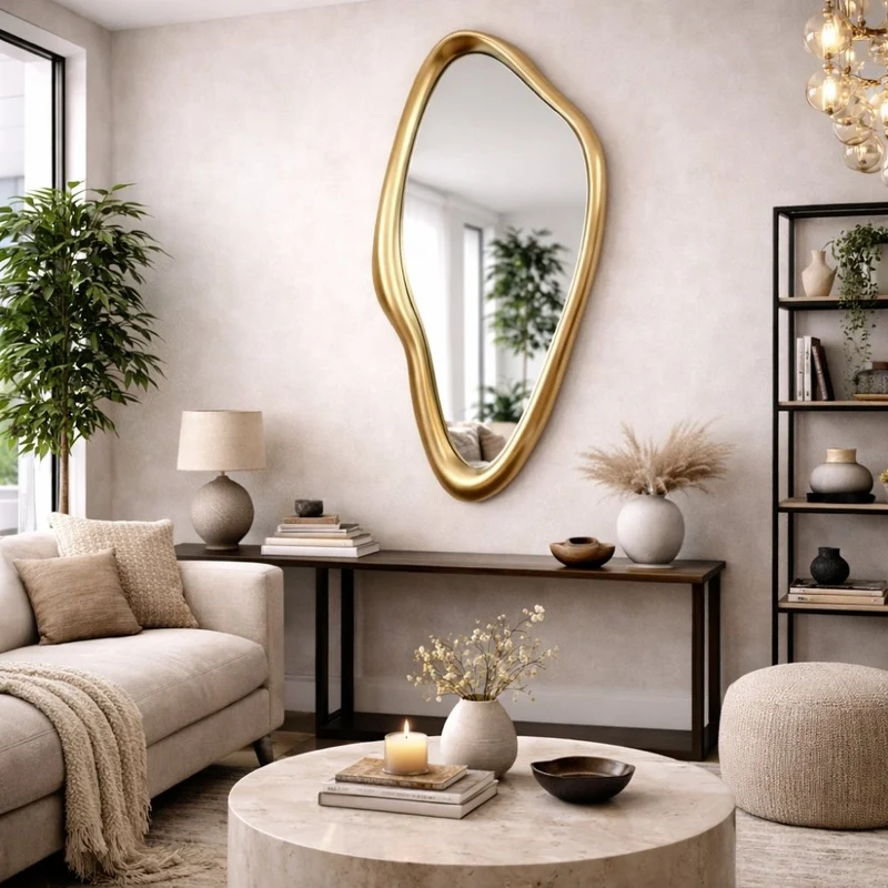 Design Wandspiegel PRINCESS 150cm Gold variabel aufhängbar