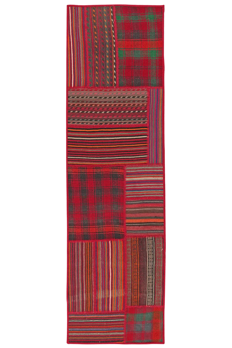 Kelim Tekkeh · Handgewebt – Bunt, 250x70 cm