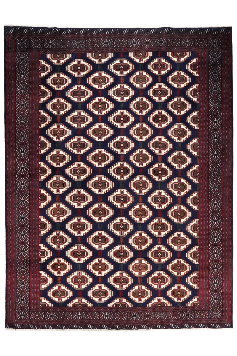 Turkman · Handgeknüpft – Blau, 375x302 cm