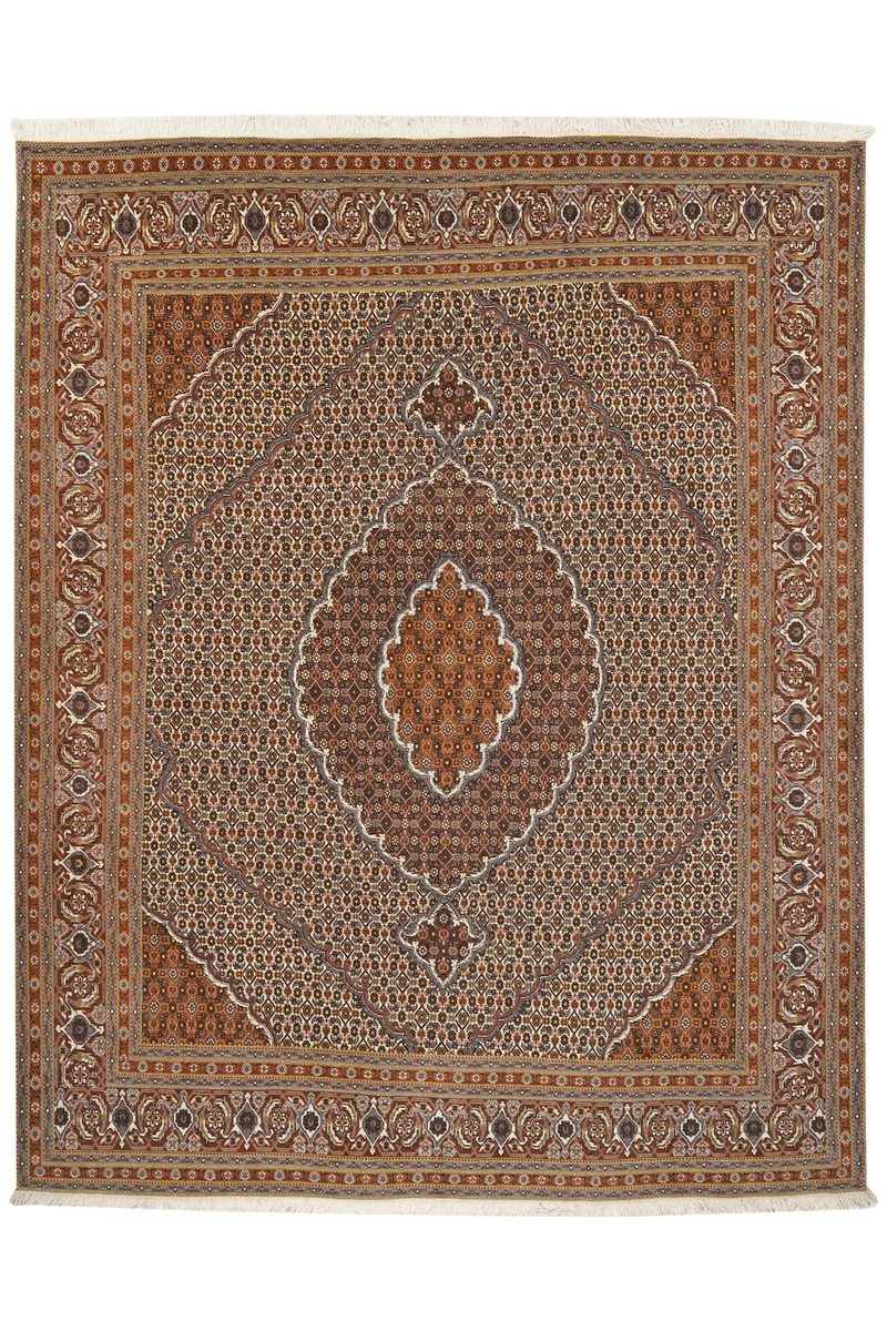 Tabriz 40 Raj · Handgeknüpft – Braun, 249x202 cm