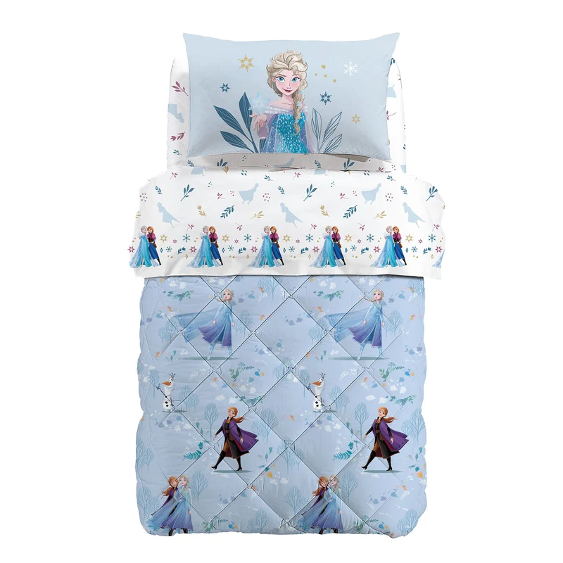 Trapunta frozen elsa&anna in Cotone 300 gr/mq