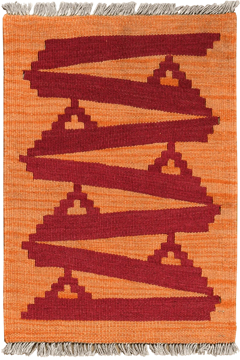 Kelim Gashgai · Handgewebt – Orange, 61x43 cm