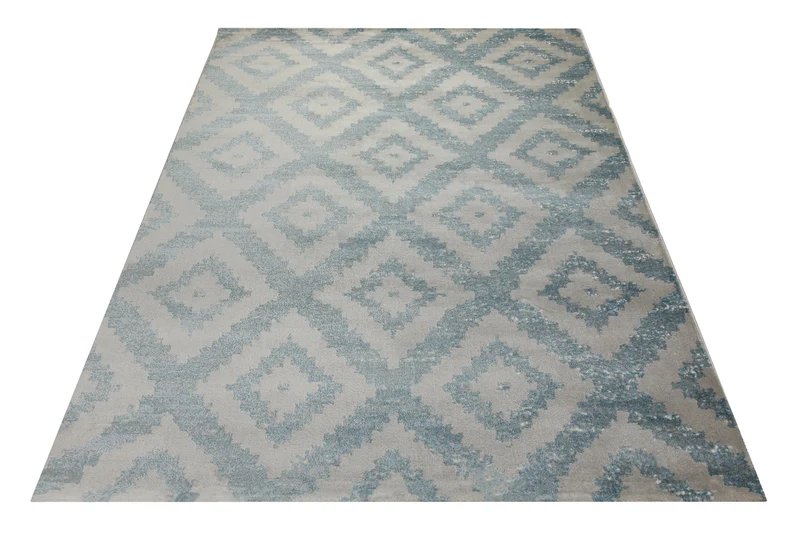 Teppich 160x230 Wohnzimmer Grau Blau