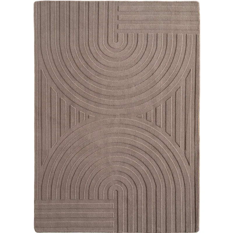 Carpettex Boho Kurzflor Teppich 3D Effekt Waschbar Skandi Weich