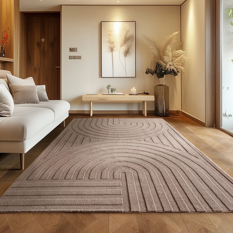 Carpettex Boho Kurzflor Teppich 3D Effekt Waschbar Skandi Weich