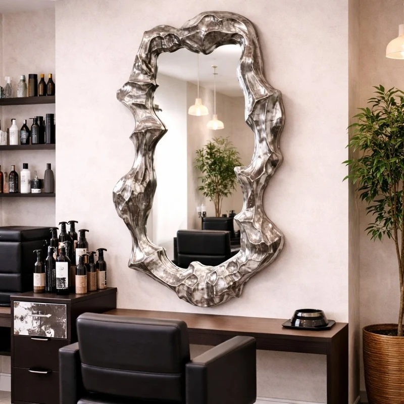 Extravaganter Wandspiegel VENICE 150cm Silber variabel aufhängbar
