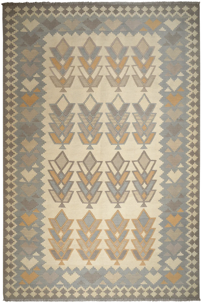 Kelim Gashgai · Handgewebt – Beige, 302x202 cm