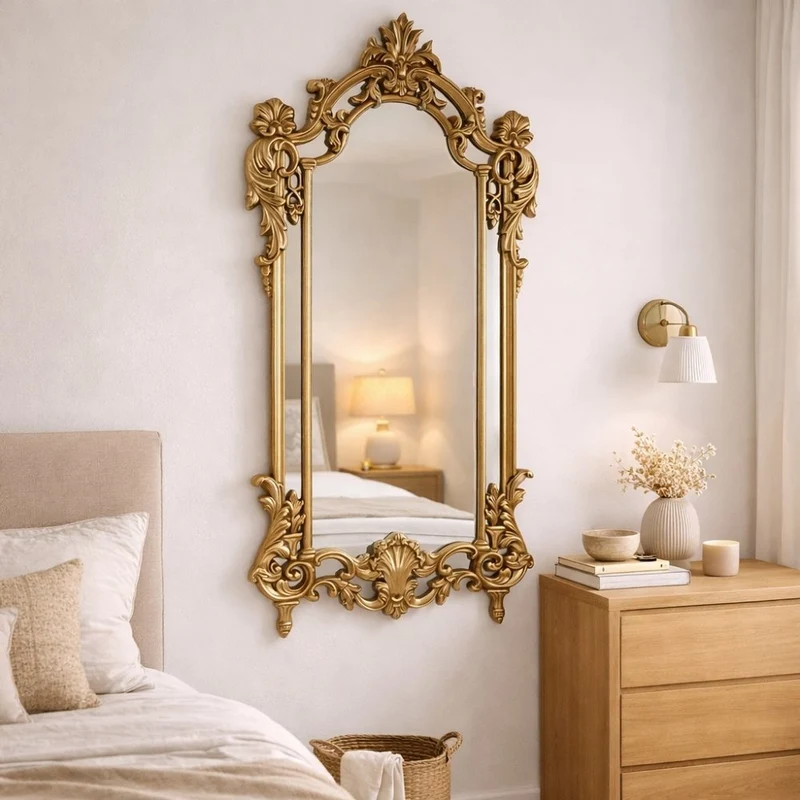 Opulenter Wandspiegel KINGDOM 150cm Gold Barock Verzierung Design