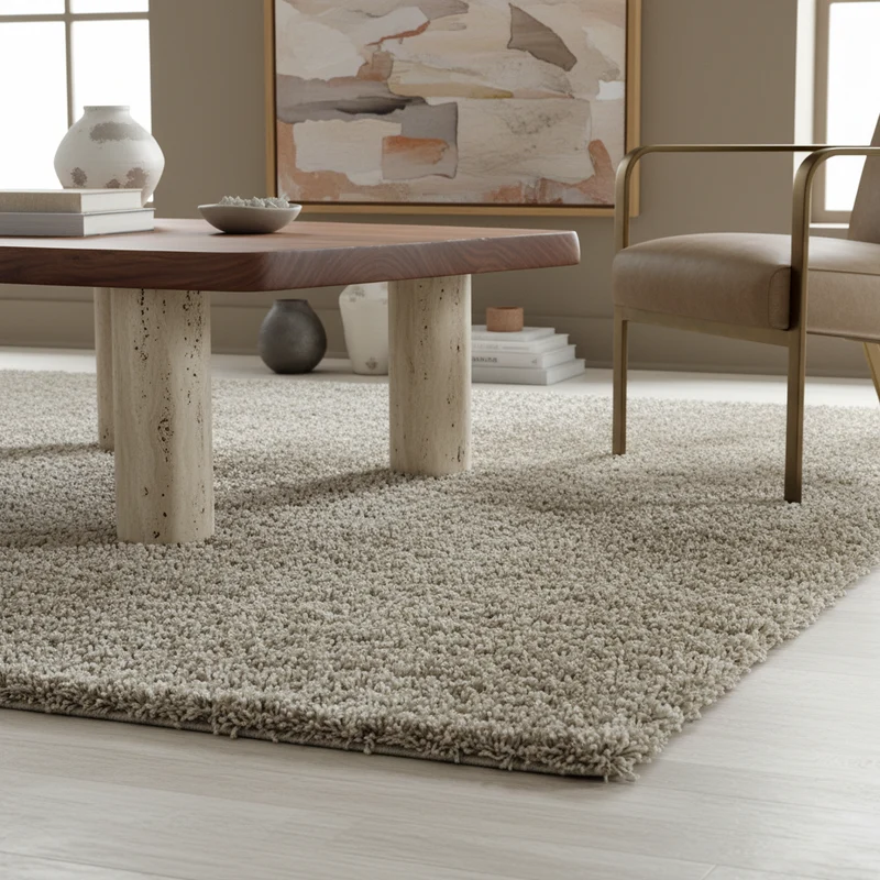 Shaggy Hochflor-Teppich Einfarbig – Waschbar & Flauschig | 3,00 cm Florhöhe für Barfußkomfort