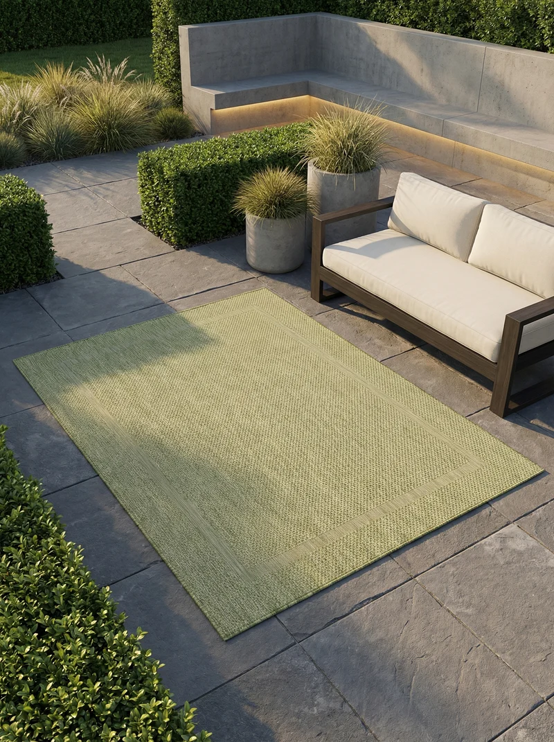 Outdoor-Teppich Einfarbig – Waschbar & Wetterfest für Balkon & Terrasse