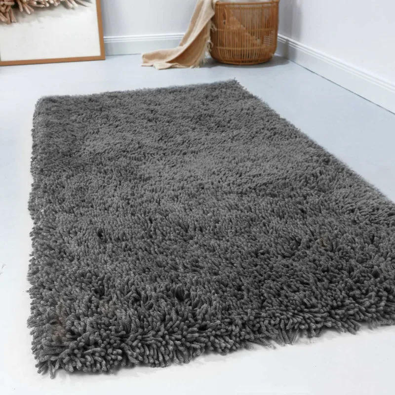 Esprit Wollteppich Shaggy Grau Hochflor "Seattle Shag"