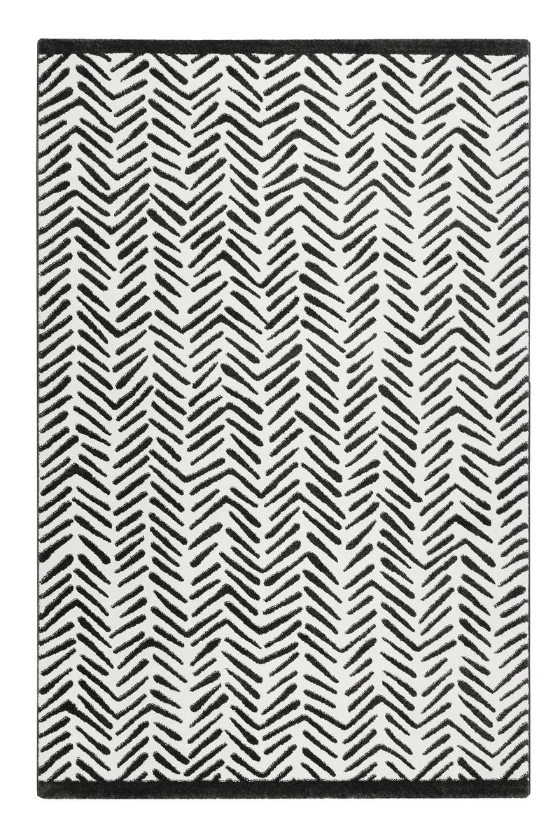 Esprit Teppich Weiß Schwarz Kurzflor "Congo"