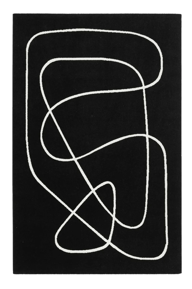 Esprit Teppich Schwarz Weiß Kurzflor "Artist"