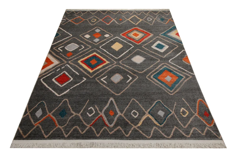 160x230 cm Teppich Wohnzimmer Anthrazit