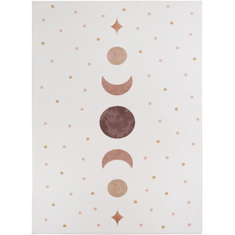 Carpettex Kinderteppich Mondphasen Boho Spielteppich