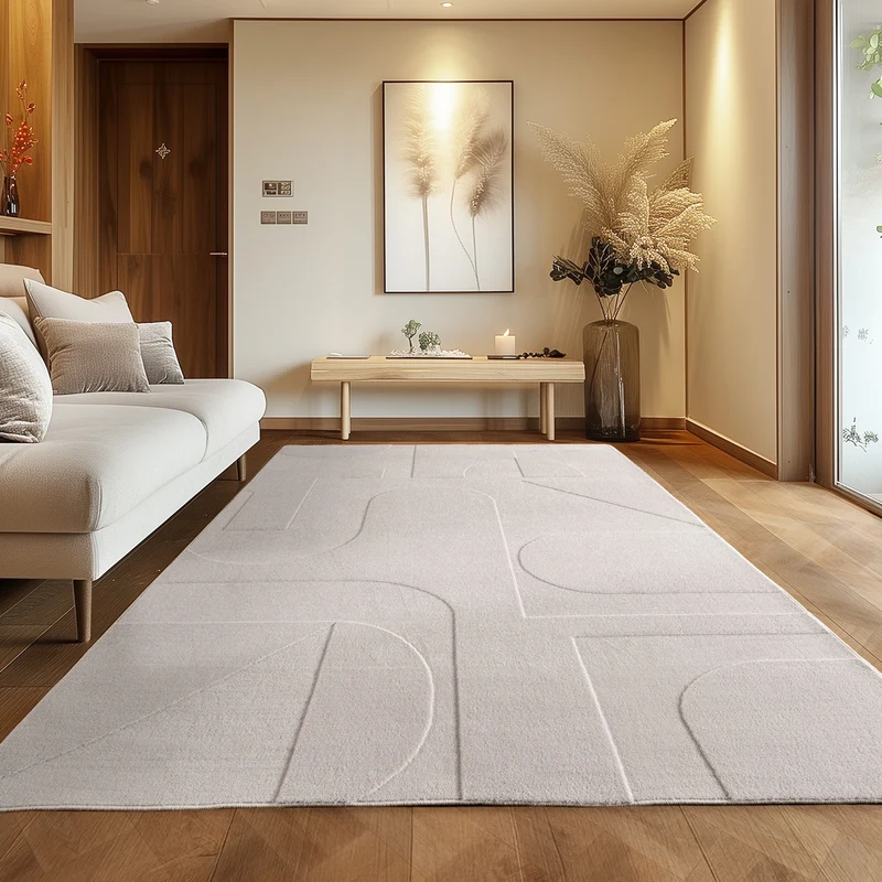 Carpettex Boho Kurzflor Teppich 3D Effekt Waschbar Skandi Weich