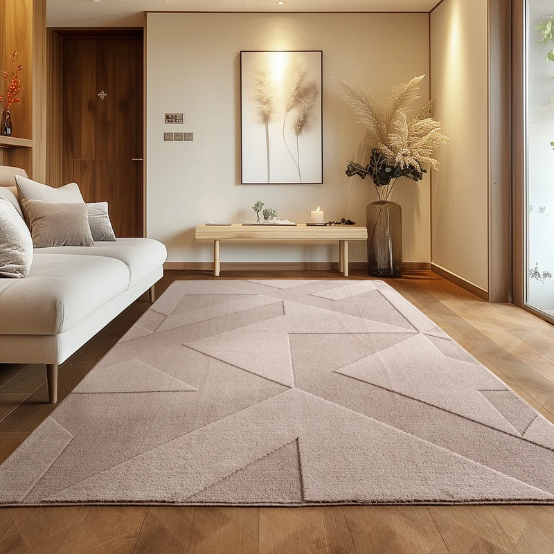 Carpettex Boho Kurzflor Teppich 3D Effekt Waschbar Skandi Weich