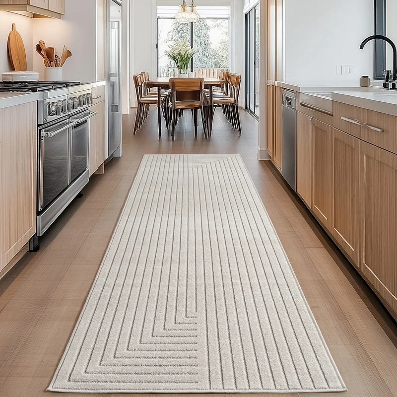 Carpettex Kurzflor Teppich 3D Hoch-Tief Skandi Boho Indoor Outdoor