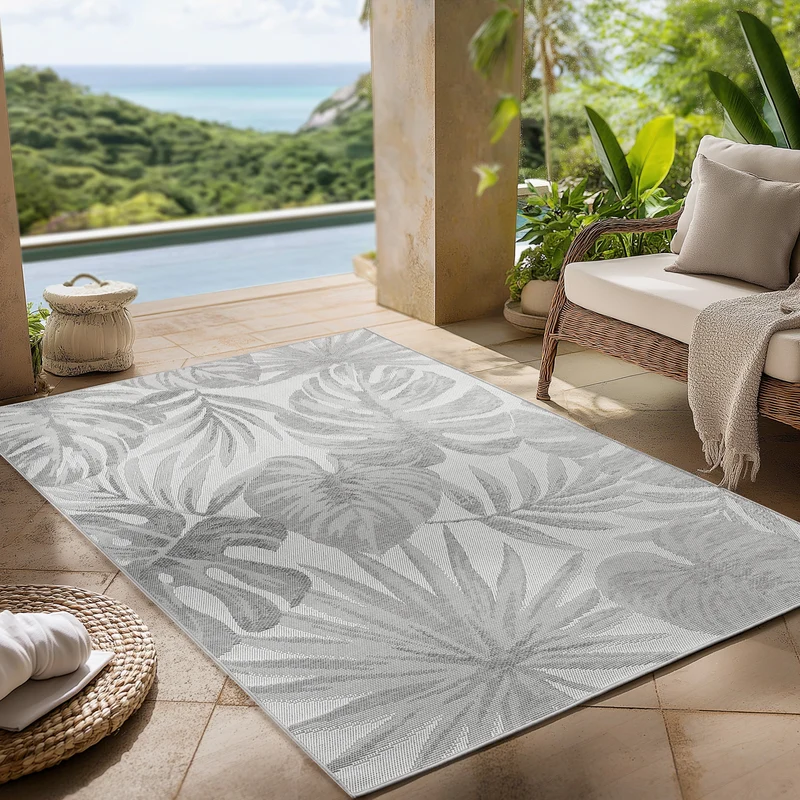 Carpettex Outdoor Teppich Beige Wetterfest UV-beständig Skandi Boho