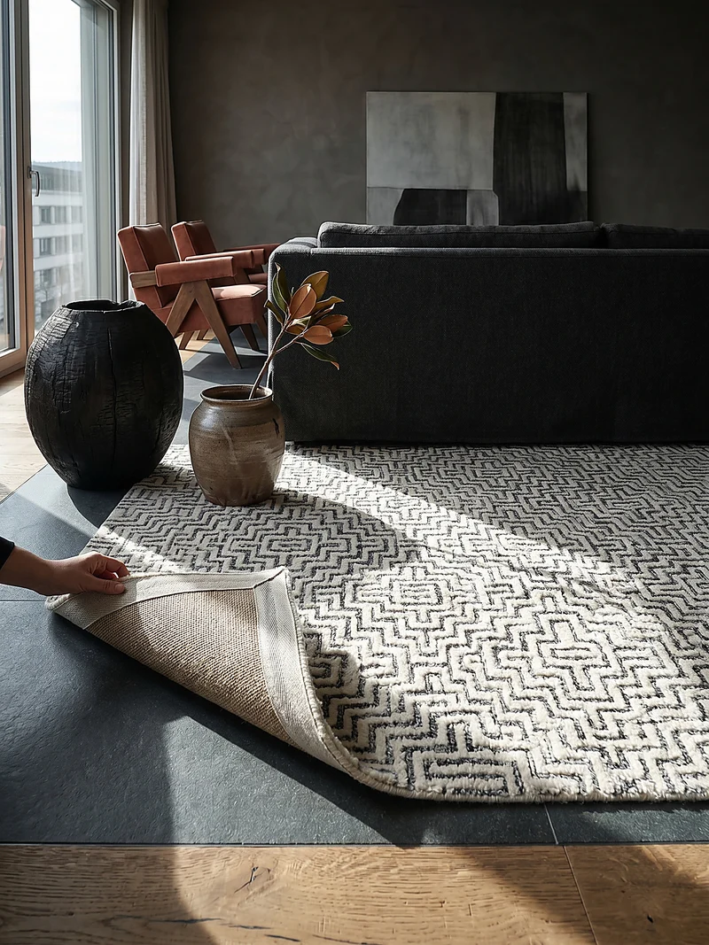 Teppich Kurzflor Zickzack Muster, Geometrisch, Wohnzimmer