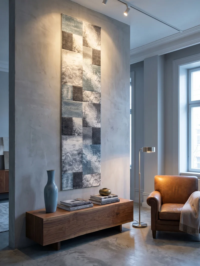 Kurzflor-Teppich Mosaik-Karo – Waschbar | Patchwork-Optik | 246k Noppen pro m² für Langlebigkeit